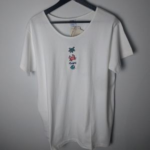 Vintage Wmns Crazy Shirt Plaid Trio Scoop Neck Tee